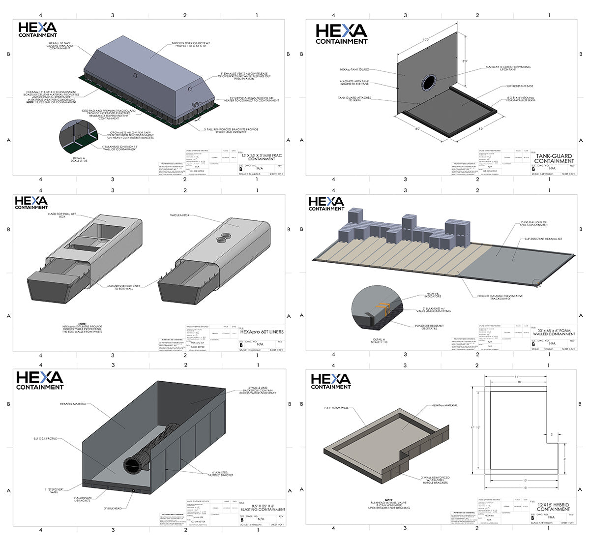 Rectangular Shape Containment HEXA Containment